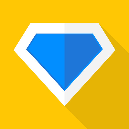 Bright superhero color logo on white background. Vector illustration.. Superhero logo in flat designのイラスト素材