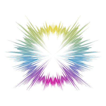 Color explosion. Vector illustration. Abstract explosion isolated on white backgroundのイラスト素材