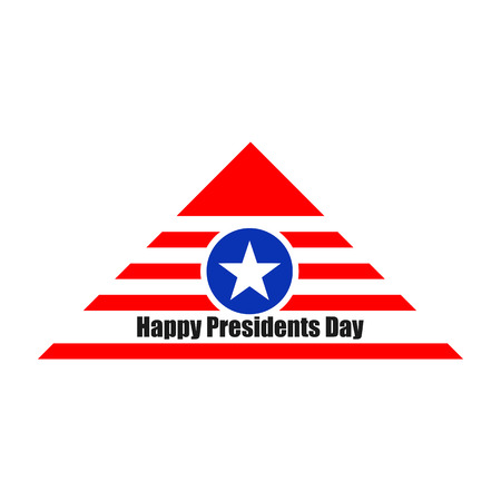 President's day icon in flat design vector illustration. Abstract President's day icon, isolated on white background.のイラスト素材