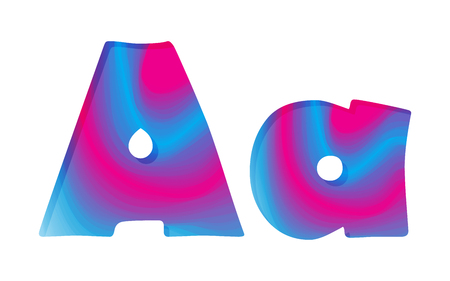 Abstract colorful letter A vector illustration. Creative letter A isolated.のイラスト素材