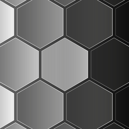 Abstract black background. Vector illustration. Futuristic hexagon background.のイラスト素材