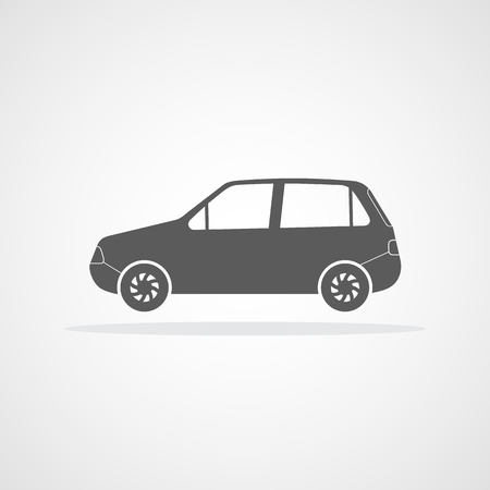 Car icon. Vector illustration. Gray car iconのイラスト素材