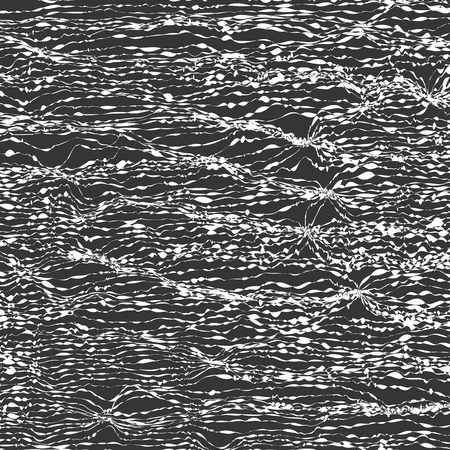 Abstract background with chaotic waves. Vector illustration. Monochrome backgroundのイラスト素材