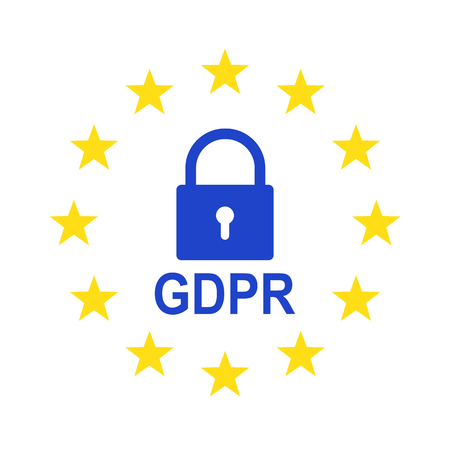 General Data Protection Regulation (GDPR). Vector illustration. GDPR symbol isolatedのイラスト素材