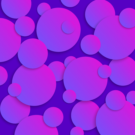 Abstract background with colorful circles and shadows. Vector illustration. Futuristic backgroundのイラスト素材