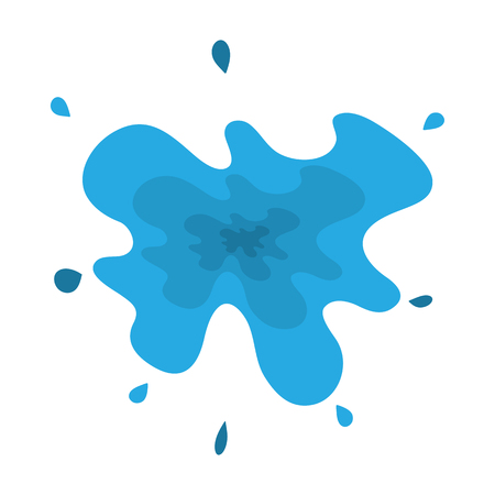 Blue ink paint spot isolated on white background. Vector illustration. Blue ink blotのイラスト素材