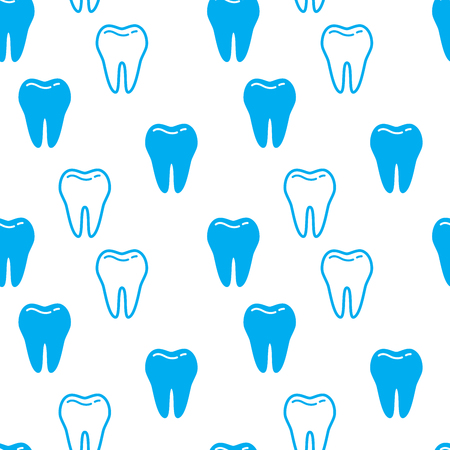 Seamless background with Teeth. Vector illustration. Abstract Teeth pattern.のイラスト素材