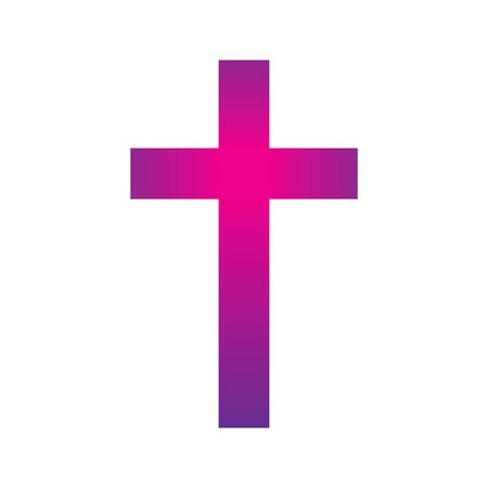 Christian Cross icon. Church cross isolated. Abstract religion vector symbolのイラスト素材