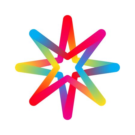 Star icon isolated. Colorful vector star icon. Abstract Starのイラスト素材