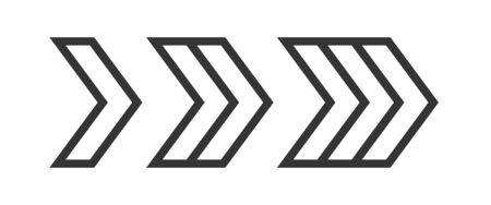 Set of arrows - vector. Arrow icon isolated. Black vector arrows to right.のイラスト素材