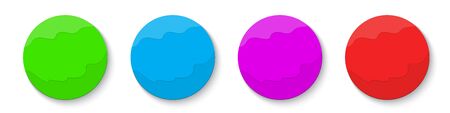 Set of colorful vector buttons. Colored buttons isolated. Collection of bright buttonsのイラスト素材