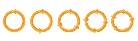Set of circle arrows. Reload arros isolated. color refresh vector arrow. Circle arrow for infographicのイラスト素材
