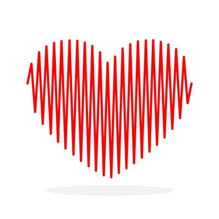 Heart icon - vector. Heart icon in scribble style. Symbol of Love isolatedのイラスト素材
