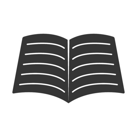 Book vector icon. Book icon on a white background. Black book in flat styleのイラスト素材