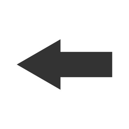 Arrow icon isolated. Black vector arrow. Flat arrow to leftのイラスト素材