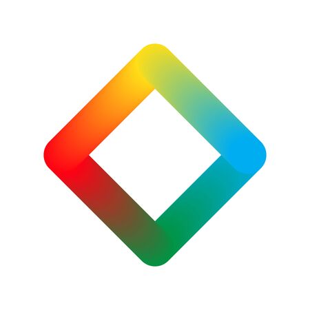 Abstract square isolated. Colorful vector square frame. Abstract frameのイラスト素材