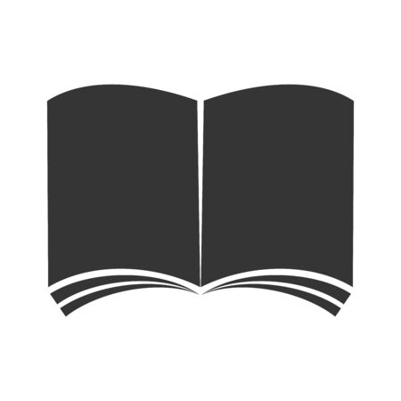 Book vector icon. Book icon on a white background. Black book in flat styleのイラスト素材