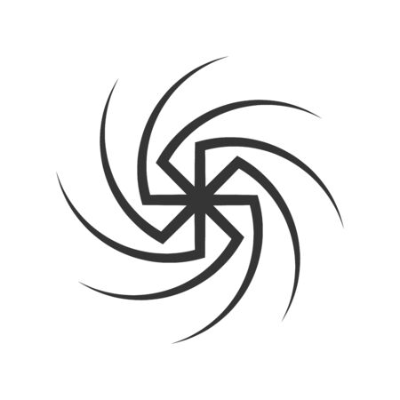 Vector rotation icon. Abstract swirl icon in flat design. Abstract pattern isolatedのイラスト素材