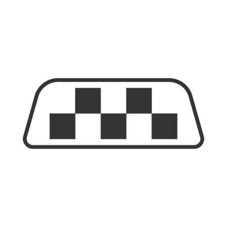 Taxi icon - vector. Black taxi car roof sign. Flat taxi car roof icon isolated.のイラスト素材
