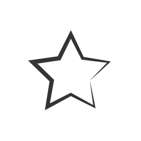 Star icon isolated. Black vector star icon. Star in flat styleのイラスト素材