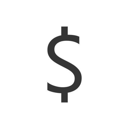 Vector Dollar icon. Black symbol of dollar. Vector icon isolated. Money conceptのイラスト素材