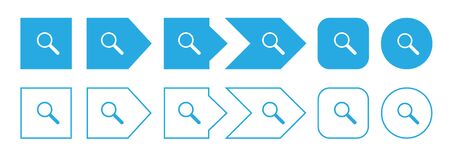 Search bar - element web design. Set of search interface templates. Vector illustration.のイラスト素材