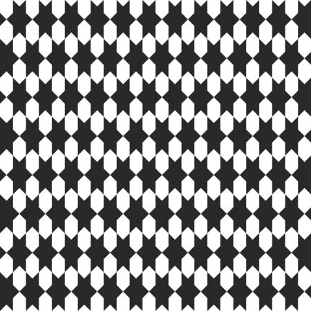 Seamless geometric black banner. Vector illustration. Black and white seamless texture