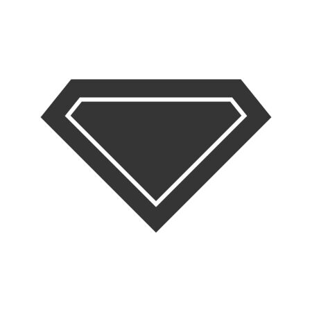 Vector diamond icon. Black diamond icon isolated. Vector illustration in flat style. Crystal or brilliant iconのイラスト素材