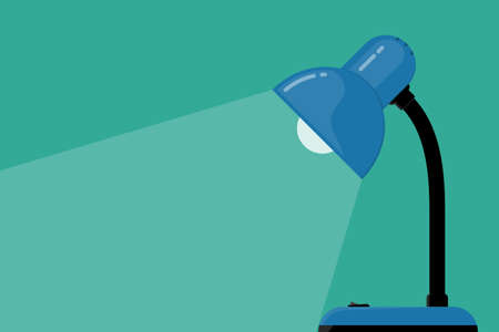 Table lamp icon. Desk lamp icon. Vector illustration. Bedside lamp with a beam of light.のイラスト素材