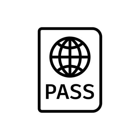 Passport icon. Linear icon of passport. Vector illustration.のイラスト素材