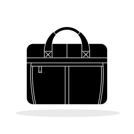 Briefcase icon. Vector illustration. Black briefcase icon. Isolated men's bagのイラスト素材
