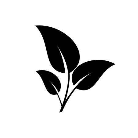 Leaves icon. Ecology nature element. Concept of green energy. Eco logo. Vector illustration.のイラスト素材