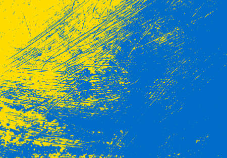 Ukrainian flag. Background in the colors of the ukrainian flag. Grunge background. vector illustration. Abstract blue and yellow backgroundのイラスト素材