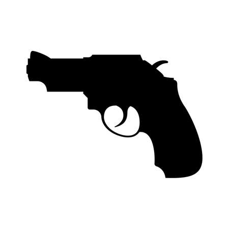 Pistol icon. Handgun icon isolated. Black gun sign. vector illustration. gun iconのイラスト素材