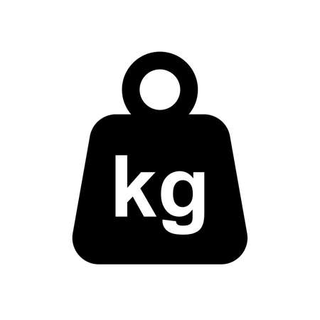 weight icon. kg weight  . Kettlebell icon. Dumbbell symbol in flat style. vector illustration.のイラスト素材