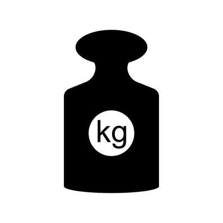 weight icon. kg weight  . Kettlebell icon. Dumbbell symbol in flat style. vector illustration.のイラスト素材