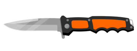 Jackknife knife. Cute jackknife knife isolated on white background. vector illustrationのイラスト素材