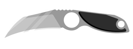 Karambit knife. Cute karambit knife isolated on white background. vector illustrationのイラスト素材