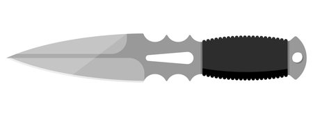 hunting knife. Cute knife isolated on white background. vector illustration.のイラスト素材