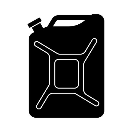 canister icon. fuel tank icon. Black canister icon in flat design. vector illustration.のイラスト素材