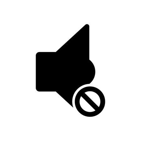 sound volume icon. Sound is forbidden. Speaker volume icon isolated. vector illustrationのイラスト素材