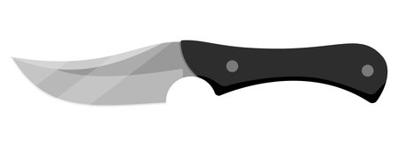 hunting knife. Cute knife isolated on white background. vector illustration.のイラスト素材