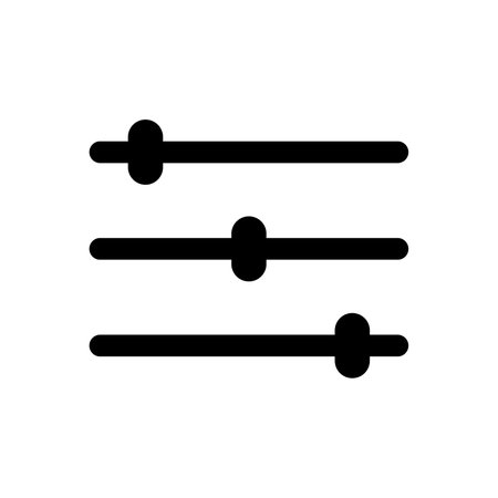 Slider icon. audio equalizer icon. Audio mixer icon in flat design. vector illustration.のイラスト素材