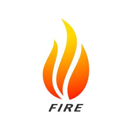 fire icon. abstract flame symbol. vector illustration. Fire logo isolatedのイラスト素材