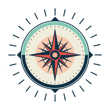 compass icon. vector compass icon. Compass cute icon. compass symbol.のイラスト素材