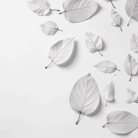 LIght background with leaves. Abstract floral background with leaves. Vector illustrationのイラスト素材