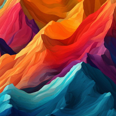 Colorful mountain background. Abstract cute landscape background. Vector illustrationのイラスト素材