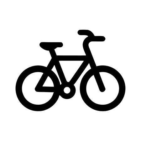 Bicycle icon. Black bicycle symbol in flat style. Vector illustration.のイラスト素材