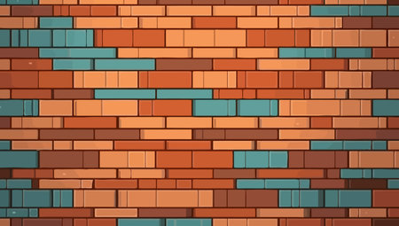 Brick wall. Texture of brick wall. Abstract background. Vector illustration.のイラスト素材