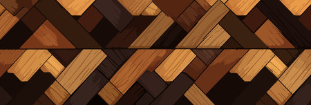 Parquet floor texture. Wooden plank background. Abstract old wooden background. Vector illustration.のイラスト素材